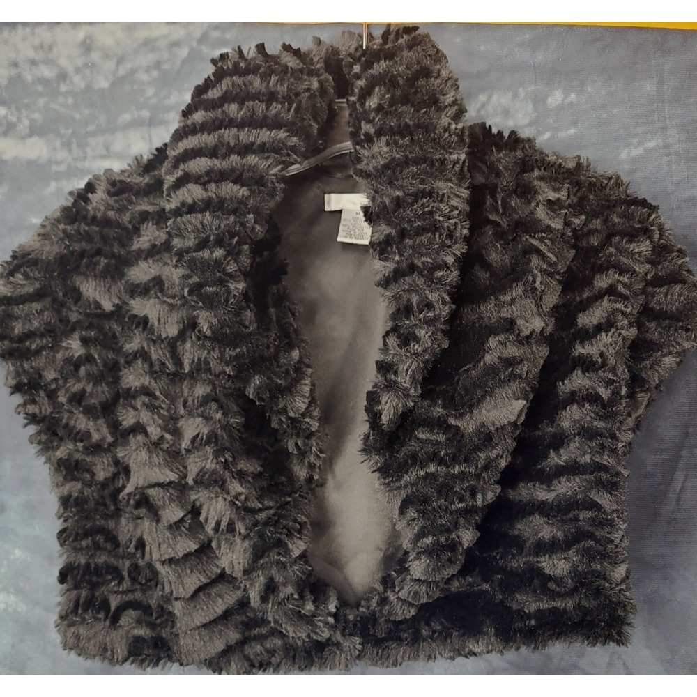 WD.NY  Vest‎ Shawl Womans SZ M Faux Fur